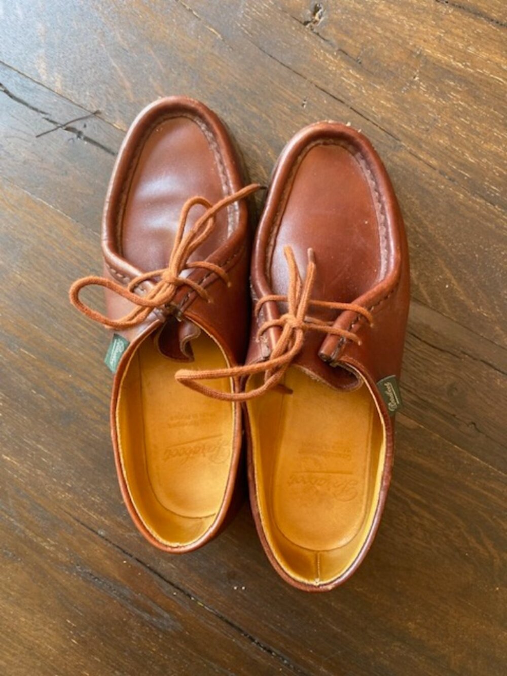 Paraboot Michael Leather Derby Shoes in Brown US 37.5 - UK 4